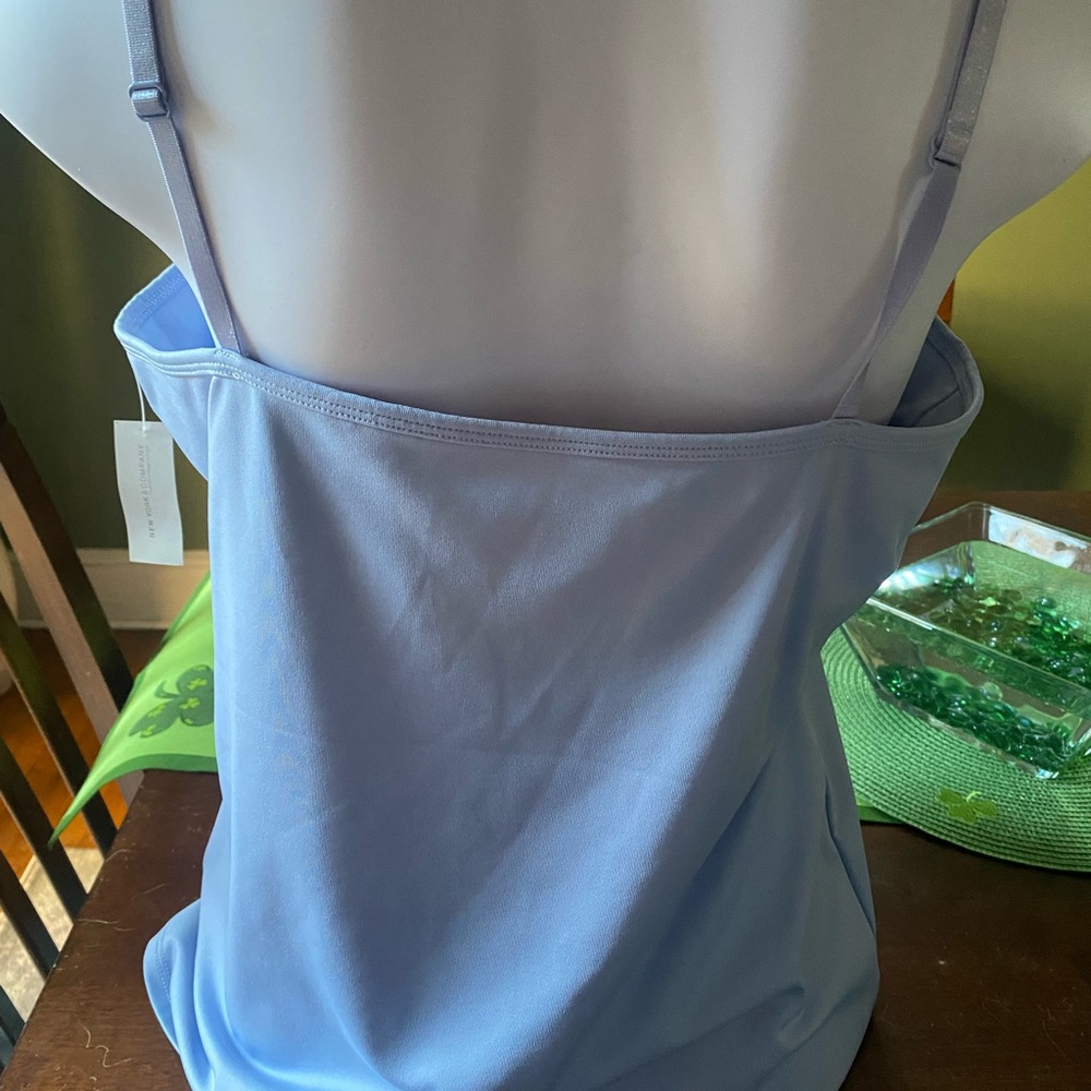 NY & Co soft blue nylon tank top - Picture 2 of 3